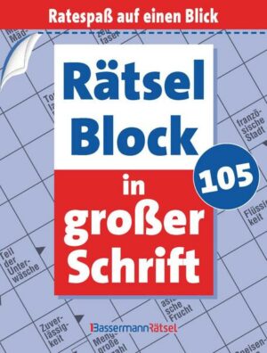 Rätselblock in großer Schrift 105