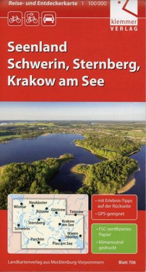 Reise- und Entdeckerkarte Seenland Schwerin