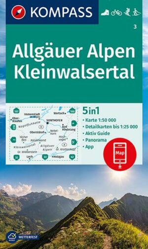 KOMPASS Wanderkarte 3 Allgäuer Alpen