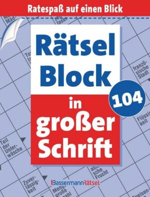 Rätselblock in großer Schrift 104