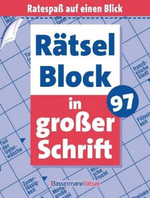 Rätselblock in großer Schrift 97