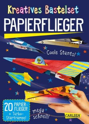 Kreatives Bastelset: Papierflieger: Set mit 20 Faltbögen