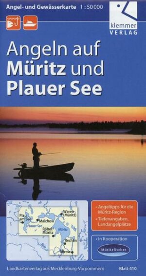 Angel- und Gewässerkarte Müritz und Plauer See 1:50.000