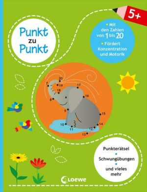 Punkt zu Punkt - Mit den Zahlen von 1 bis 20 (grün)