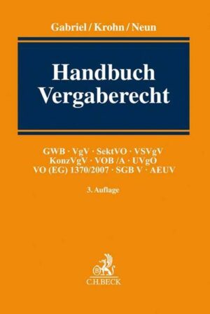 Handbuch Vergaberecht