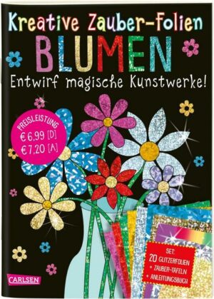 Kreative Zauber-Folien: Blumen: Set mit 10 Zaubertafeln