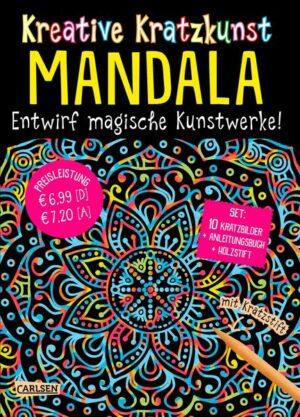 Kreative Kratzkunst: Mandala: Set mit 10 Kratzbildern