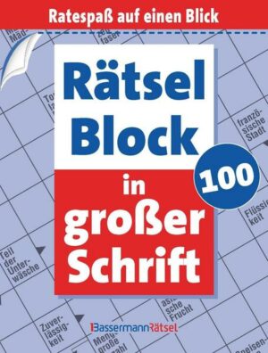 Rätselblock in großer Schrift 100