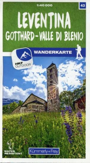 Leventina Gotthard - Valle di Blenio 43 Wanderkarte 1:40 000 matt laminiert