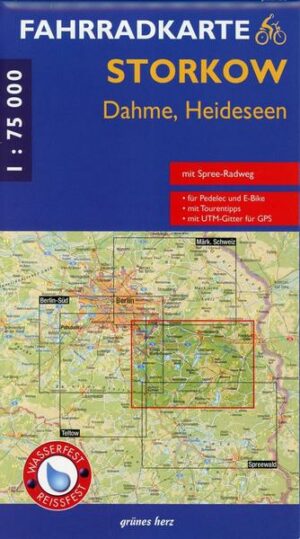 Storkow - Dahme - Heidessen 1 : 75 000 Fahrradkarte