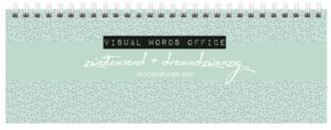 Tischquerkalender Visual Words Office 2023