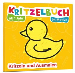 Mein erstes Kritzelbuch ab 1 Jahr: über 94 große Motive - für Jungs und Mädchen - Ausmalbuch - Ausmalen und kritzeln mit Spielzeug