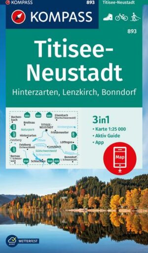 KOMPASS Wanderkarte 893 Titisee-Neustadt 1:25000