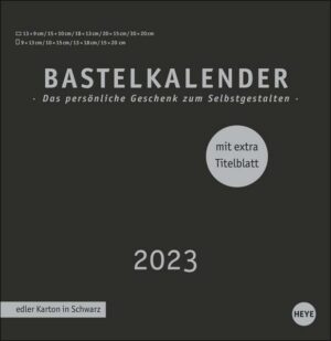 Premium-Bastelkalender schwarz groß 2023