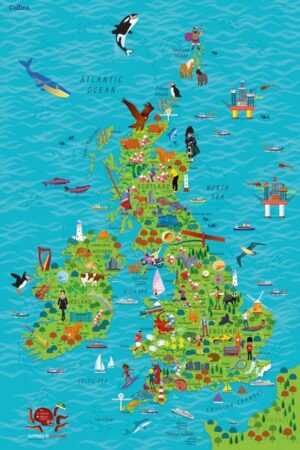 Children's Wall Map of the United Kingdom and Ireland