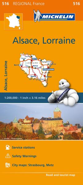 Alsace Lorraine - Michelin Regional Map 516