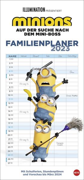 Minions Familienplaner 2023