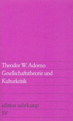 Gesellschaftstheorie und Kulturkritik