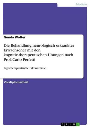 Die Behandlung neurologisch erkrankter Erwachsener mit den kognitiv-therapeutischen Übungen nach Prof. Carlo Perfetti