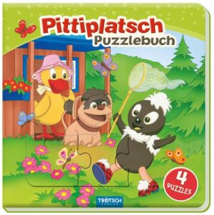 Trötsch Unser Sandmännchen Puzzlebuch mit 4 Puzzle Pittiplatsch