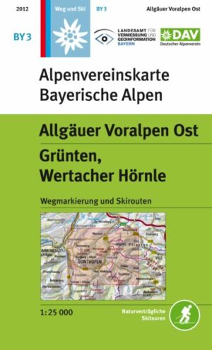 DAV Alpenvereinskarte Bayerische Alpen 03. Allgäuer Voralpen Ost 1 : 25.000