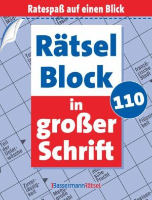 Rätselblock in großer Schrift 110